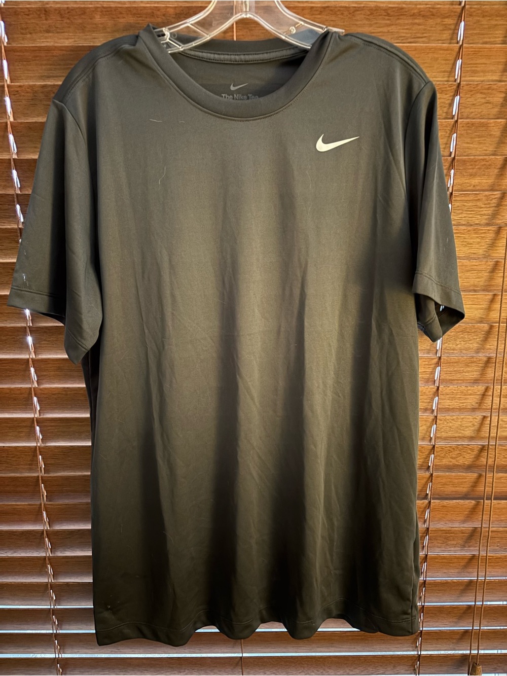 Nike Men's Black Short Sleeve Performance Tee with White Swoosh